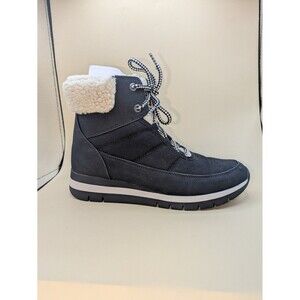 SOUL Naturalizer Hiker Boots SZ 7.5 M Carey Black Cold Weather Lace Up Style